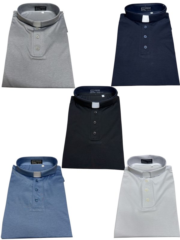 Maglia collo clergy per sacerdote Filo di Scozia