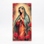 Quadro Guadalupe in legno con dettagli in argento