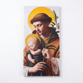 Quadro Sant’Antonio in legno con dettagli in argento