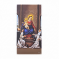 Quadro Madonna di Pompei in legno con dettagli in argento
